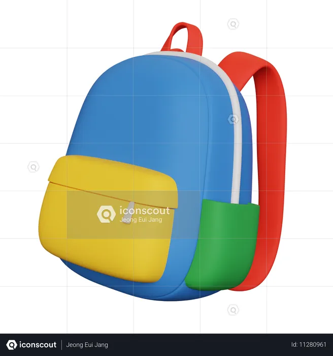 Bolsa para la escuela  3D Icon