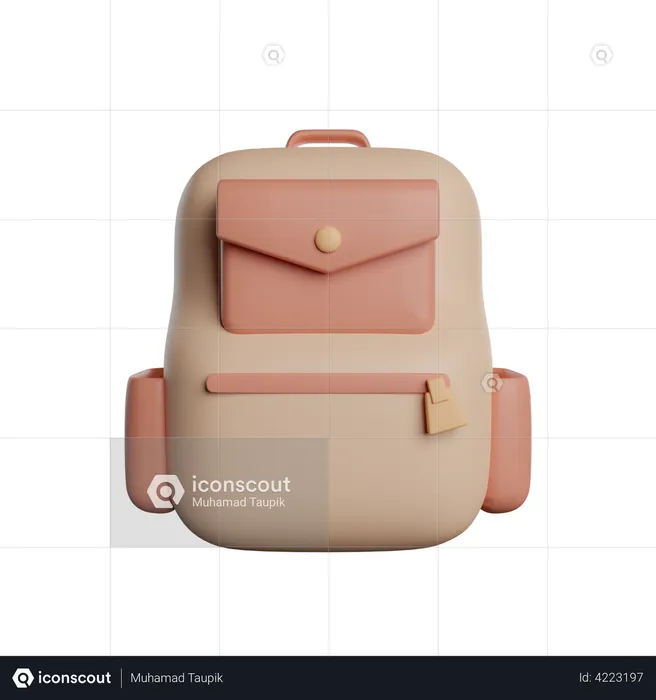 Bolsa para la escuela  3D Illustration