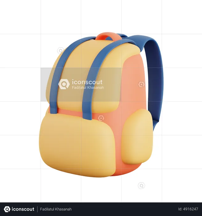 Bolsa para la escuela  3D Icon