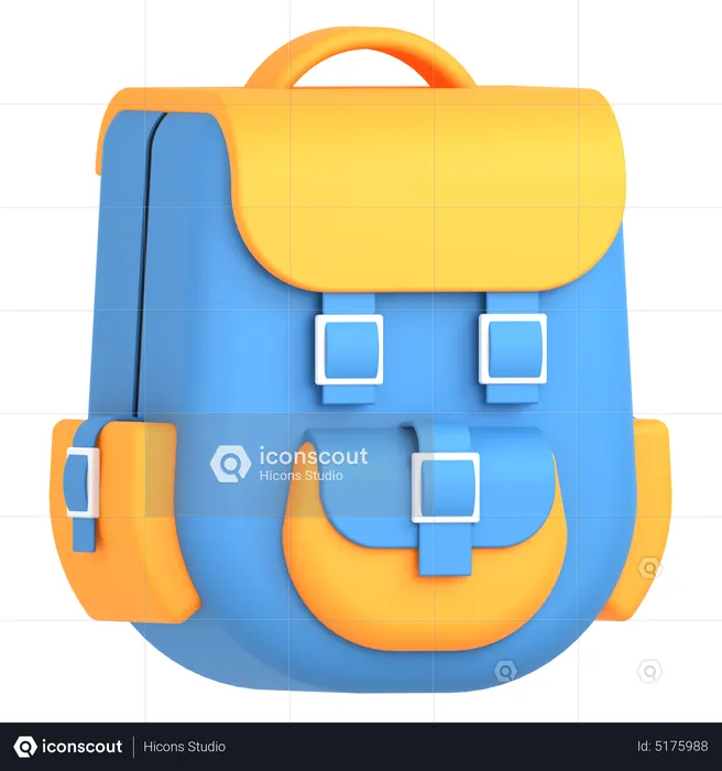 Bolsa para la escuela  3D Icon