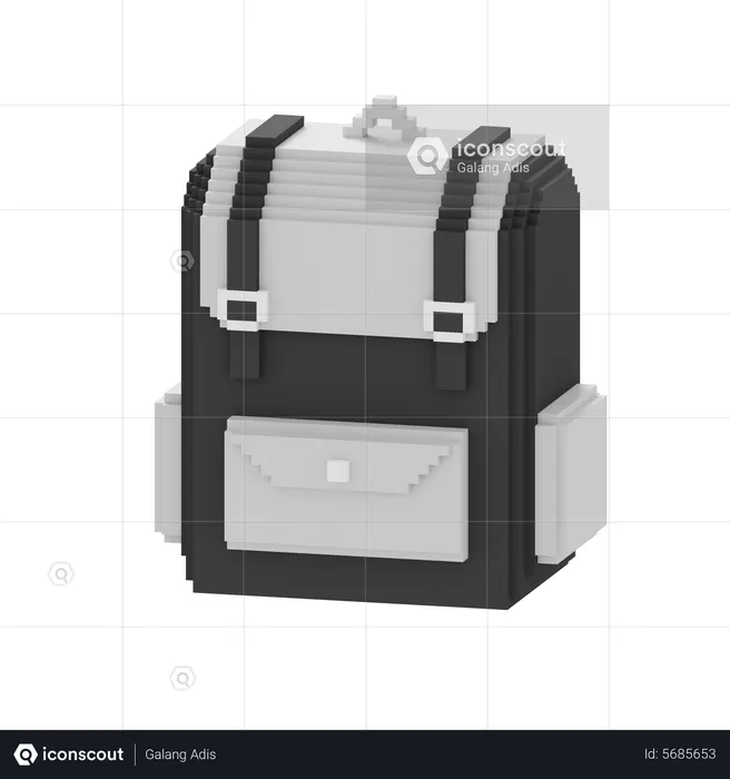 Mochila escolar  3D Icon