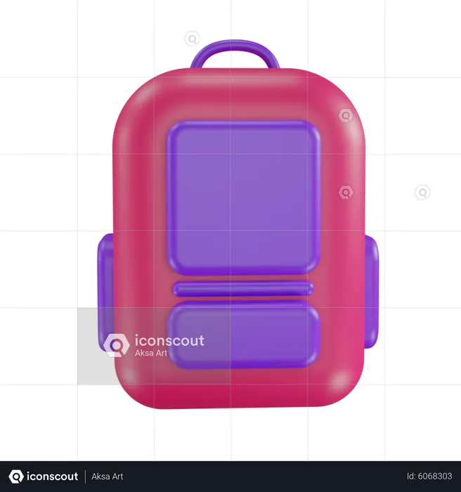 Bolsa para la escuela  3D Icon