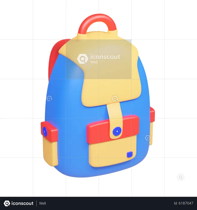 O saco da escola  3D Icon