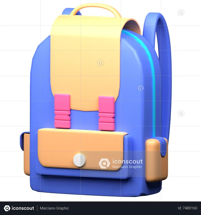 Bolsa para la escuela  3D Icon