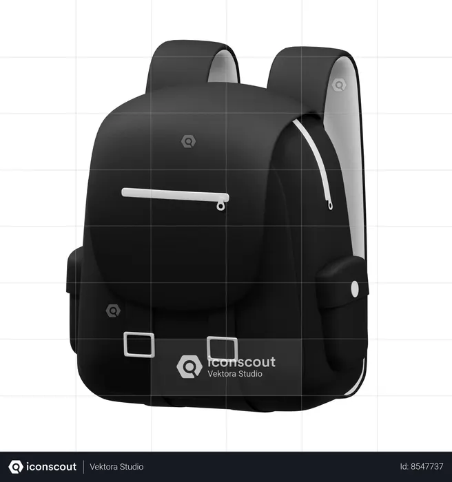 Mochila Exclusiva Preta  3D Icon