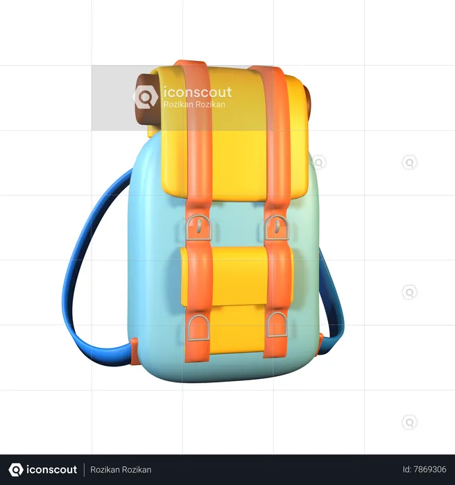 Mochila de senderismo  3D Icon