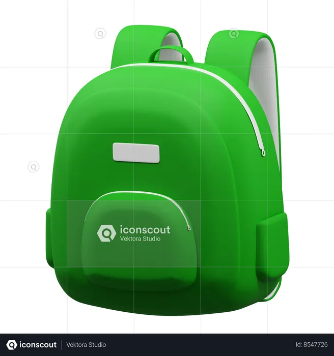 Mochila verde  3D Icon