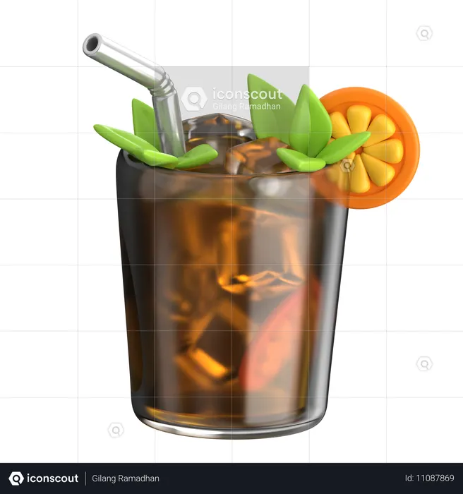 Mocktail  3D Icon