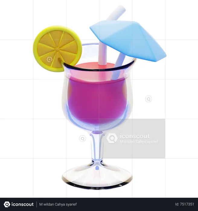 Mocktail  3D Icon