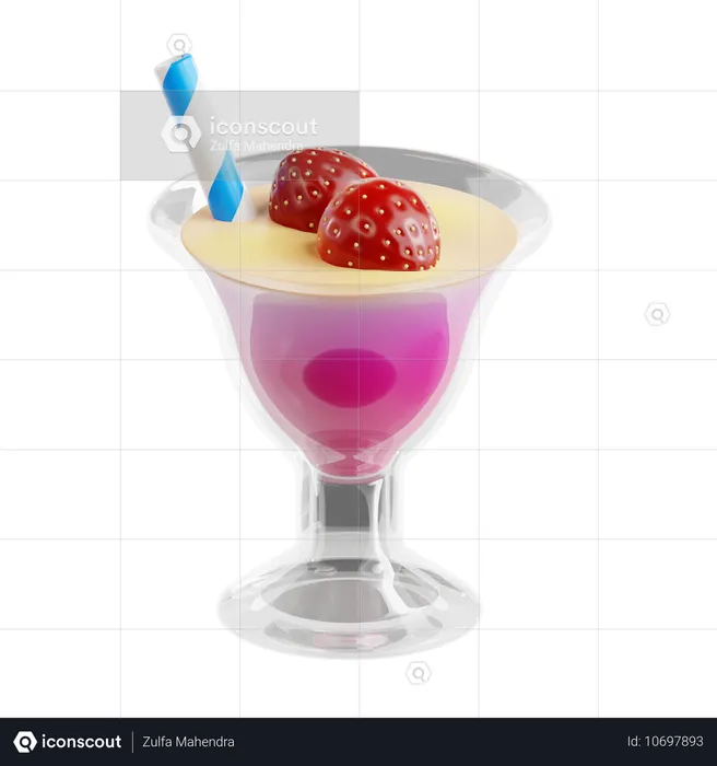 Mocktail  3D Icon