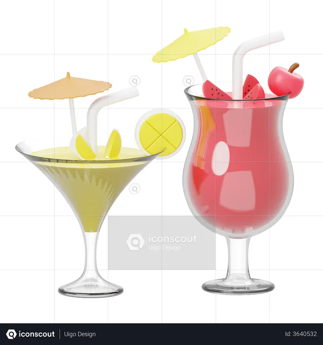 Mocktail  3D Illustration