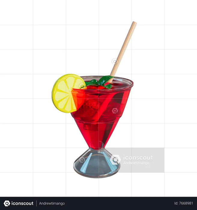 Mocktail  3D Icon