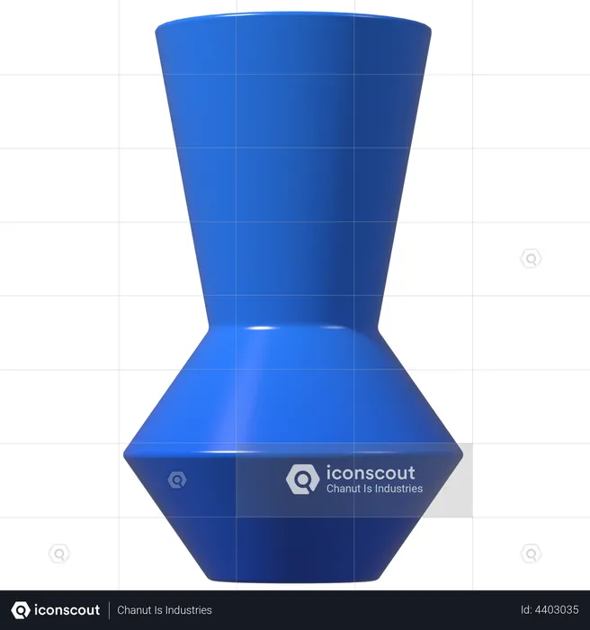 Modern Ceramic Vase  3D Illustration