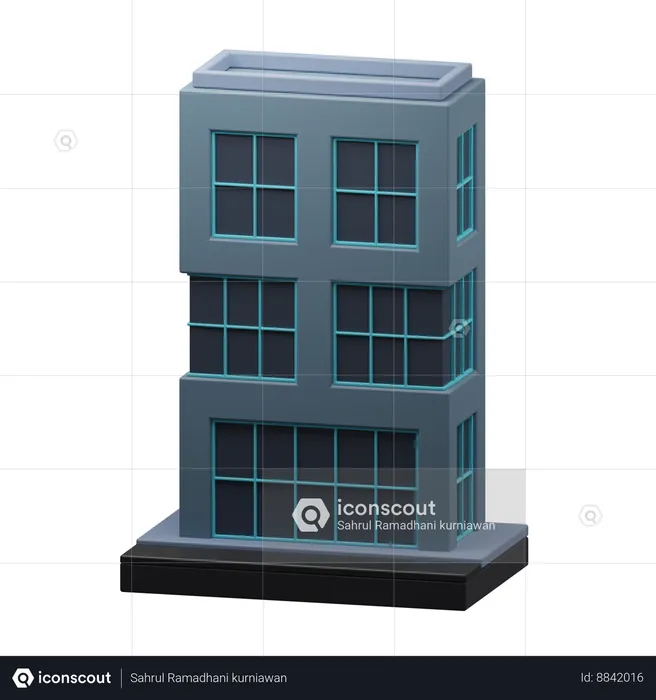 Modern Office building  3D Icon