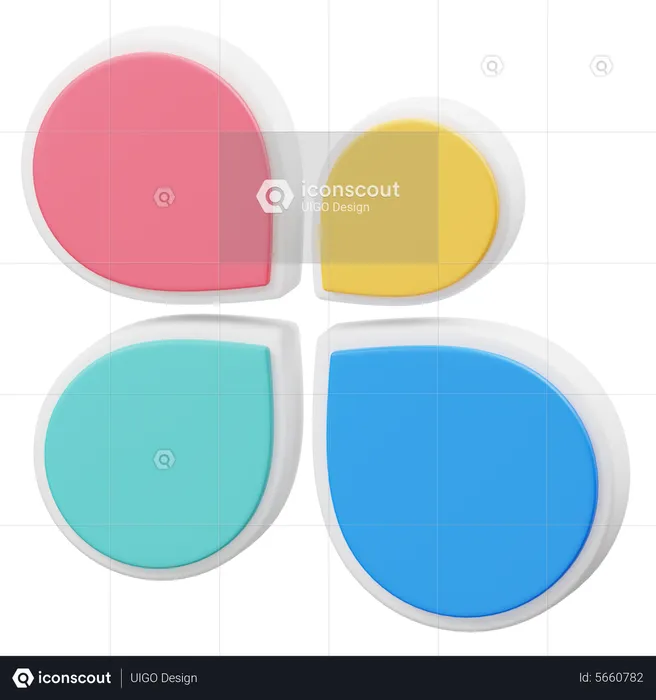 Modern Workflow Chart  3D Icon