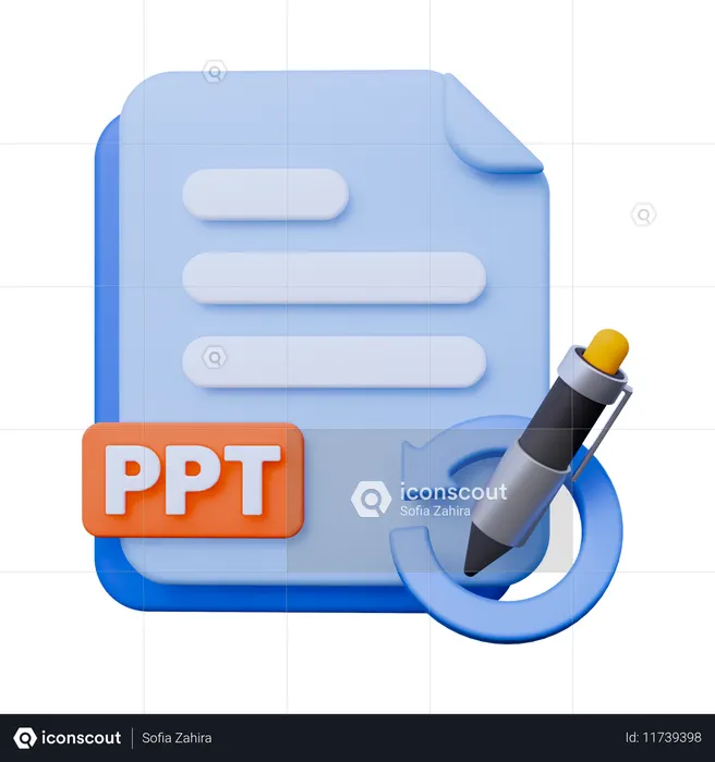 Modifier le fichier PPT  3D Icon