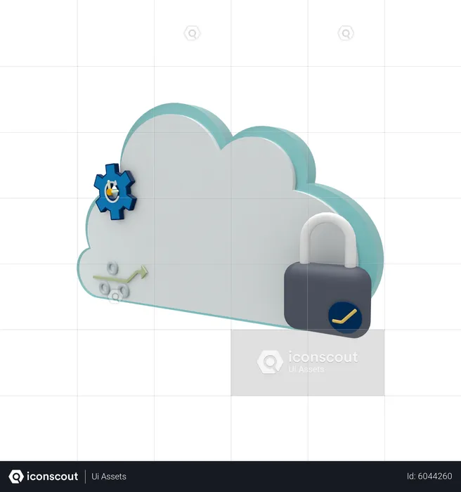 Modo de bloqueo del servidor en la nube  3D Icon