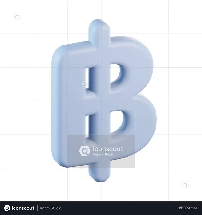 Moeda baht  3D Icon