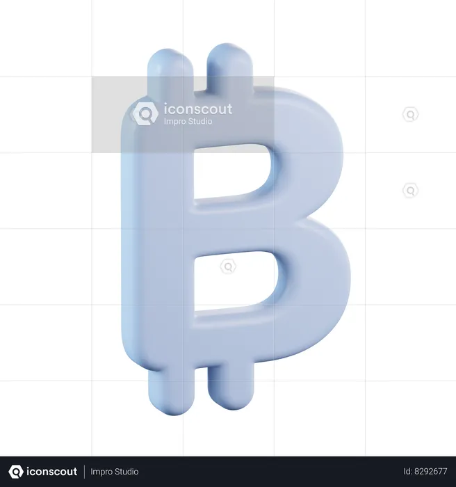 Moeda Bitcoin  3D Icon