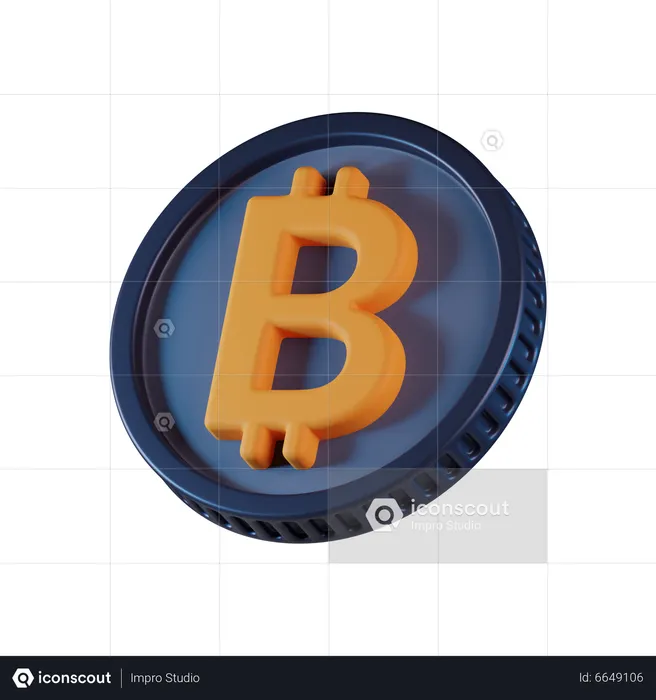 Moeda bitcoin  3D Icon