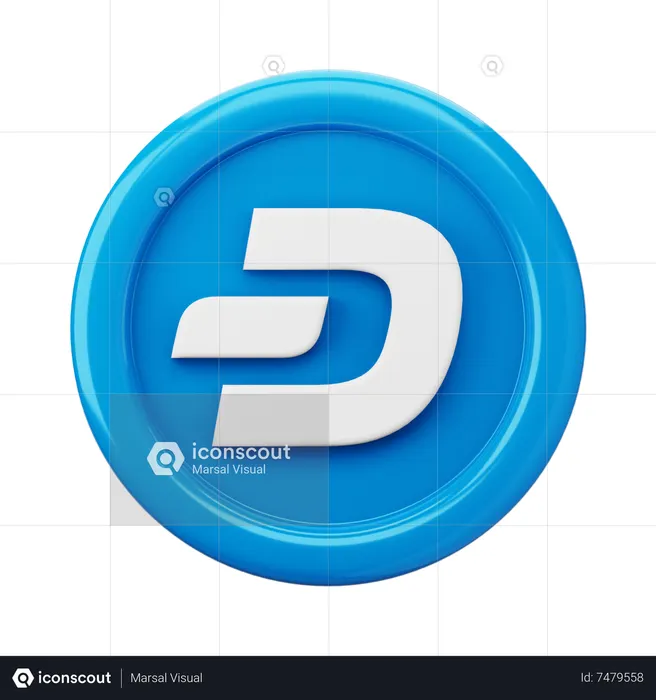 Moeda DASH  3D Icon