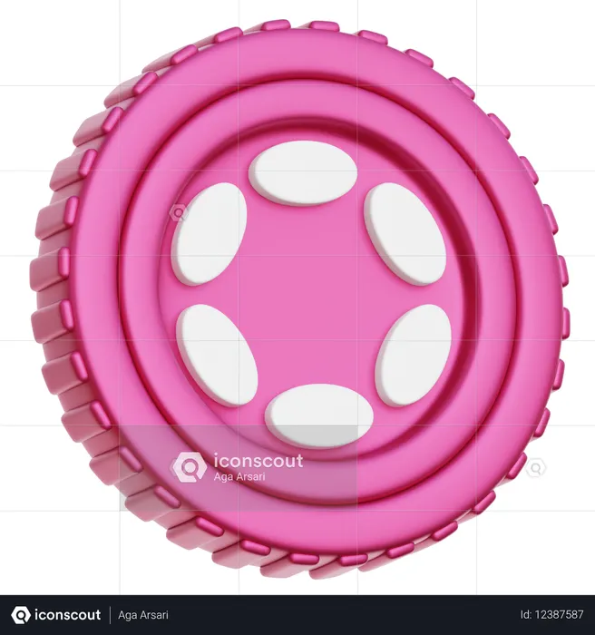 Moeda de bolinhas  3D Icon