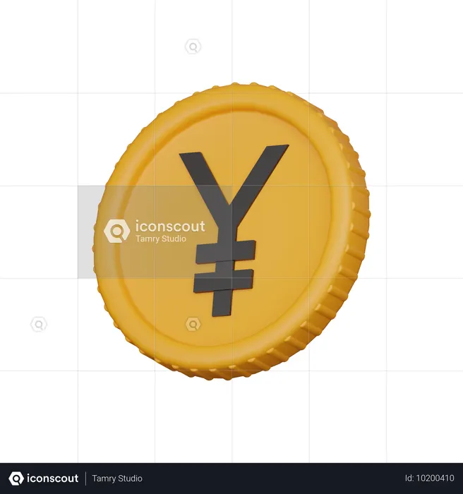 Moeda de iene  3D Icon