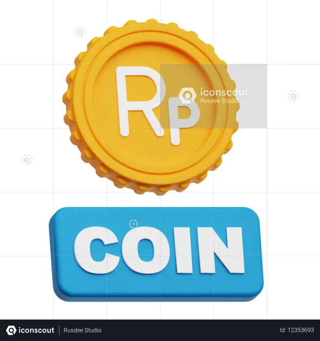 Moeda Rupia  3D Icon
