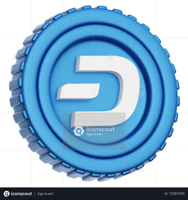 Moeda de traço  3D Icon
