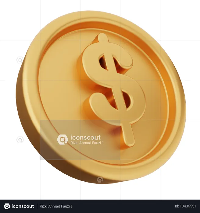 Moeda dinheiro dólar  3D Icon