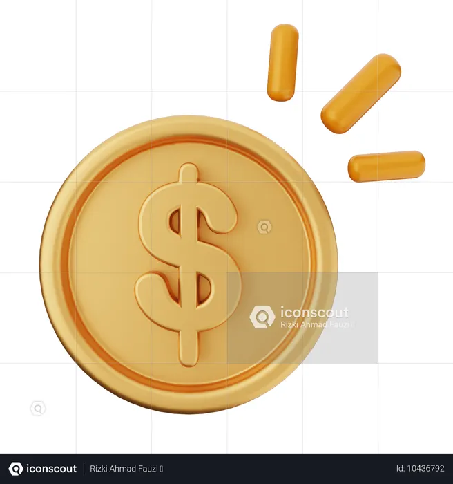 Moeda dólar  3D Icon
