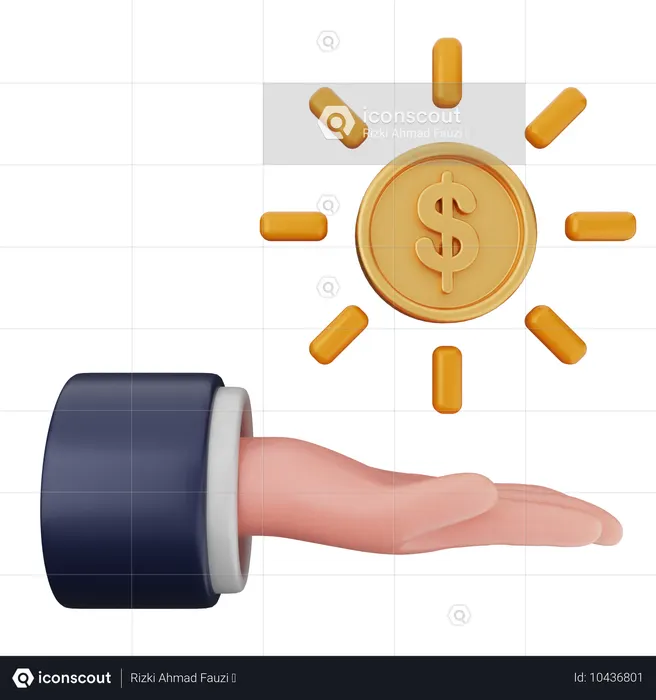 Moeda dólar  3D Icon