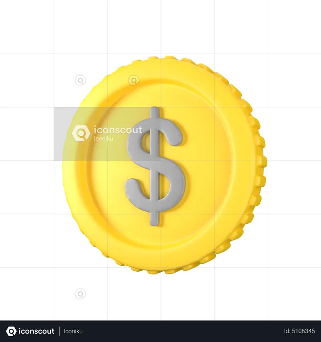 Moeda de dólar  3D Icon