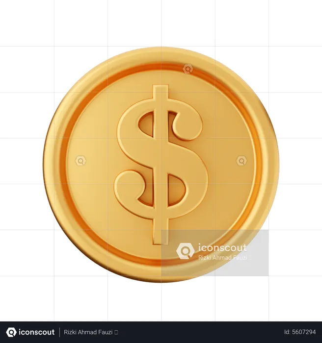 Moeda de dólar  3D Icon