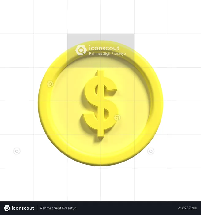 Moeda de dólar  3D Icon