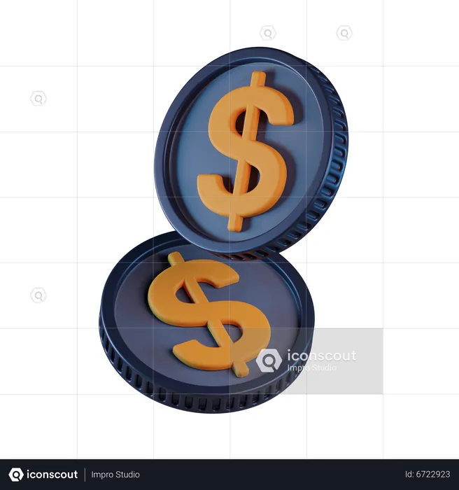 Moeda de dólar  3D Icon