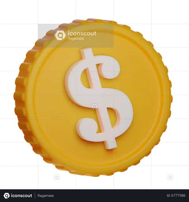 Moeda de dólar  3D Icon