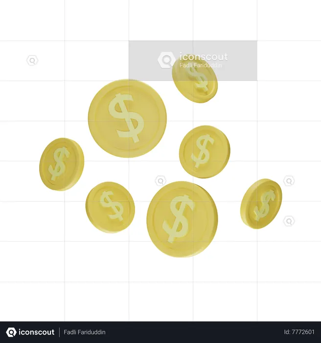 Moeda de dólar  3D Icon