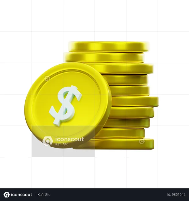 Moeda de dólar  3D Icon