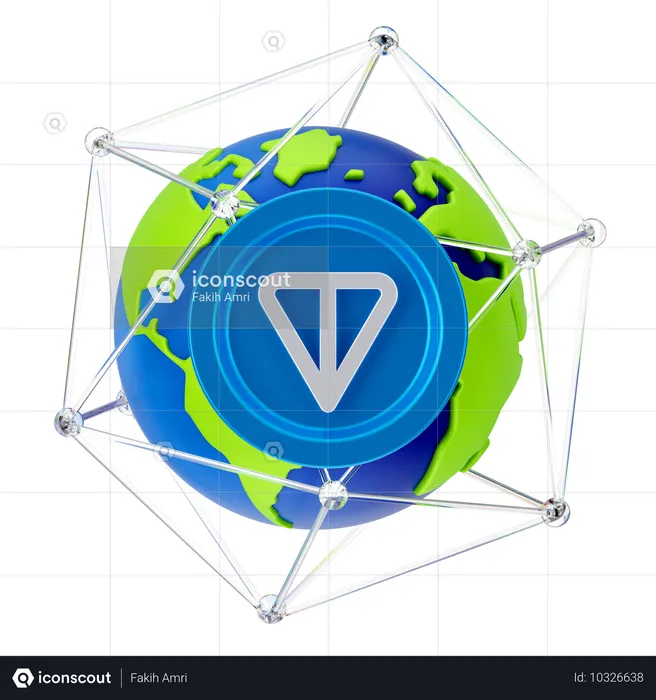 Moeda global de tonelada  3D Icon