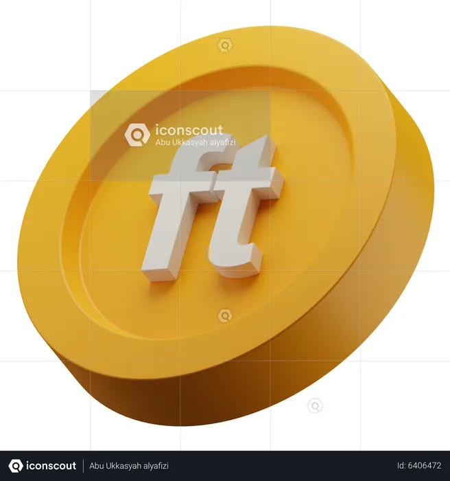 Moeda de ouro forint húngaro  3D Icon