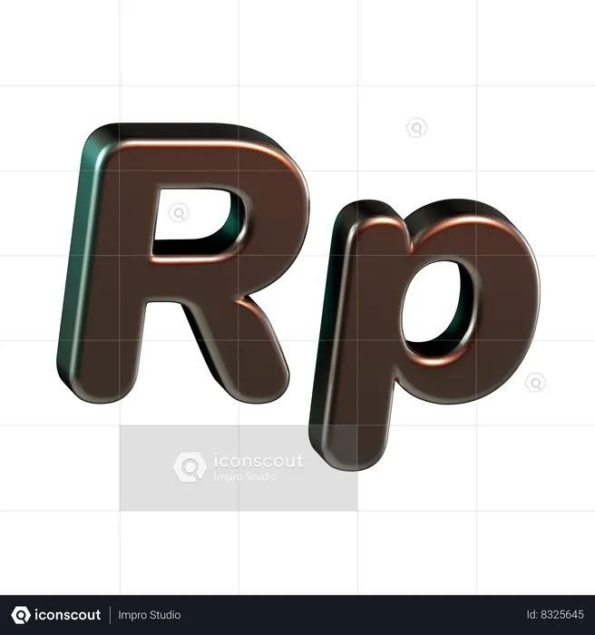 Moeda rupia  3D Icon