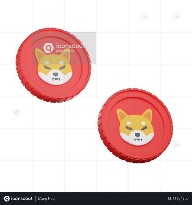 Moeda shiba inu  3D Icon