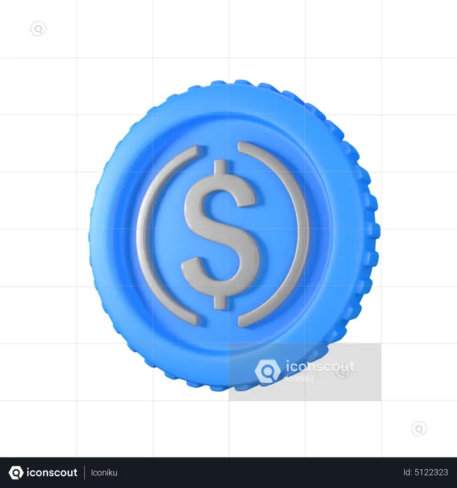 Moeda USD  3D Icon