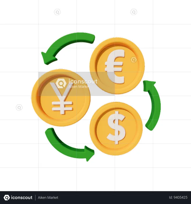 Moedas  3D Icon