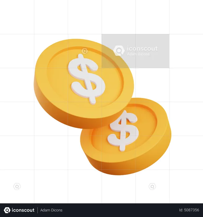 Moedas  3D Icon