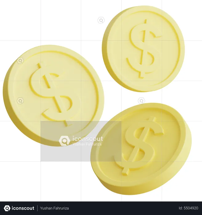 Moedas  3D Icon