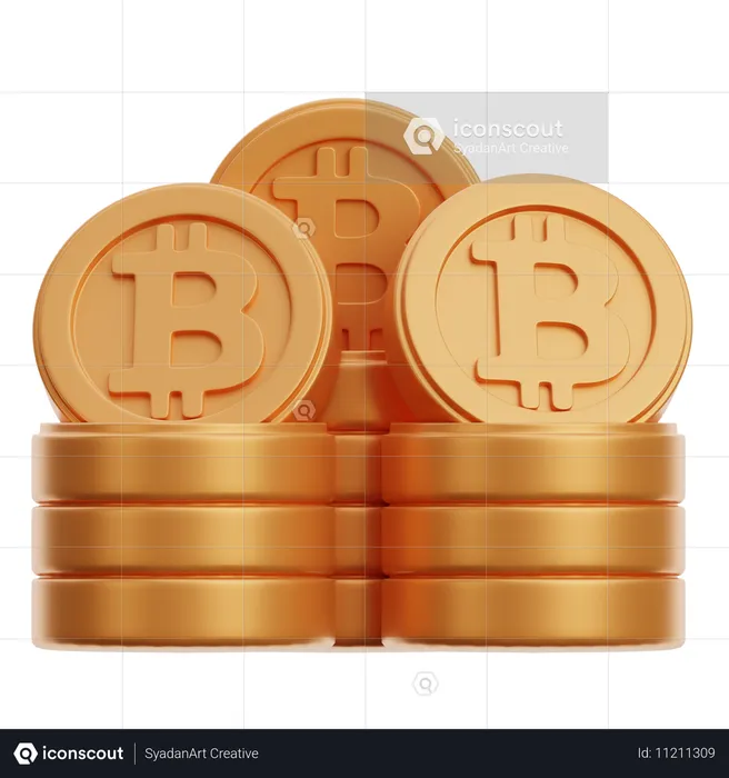 Moedas btc  3D Icon