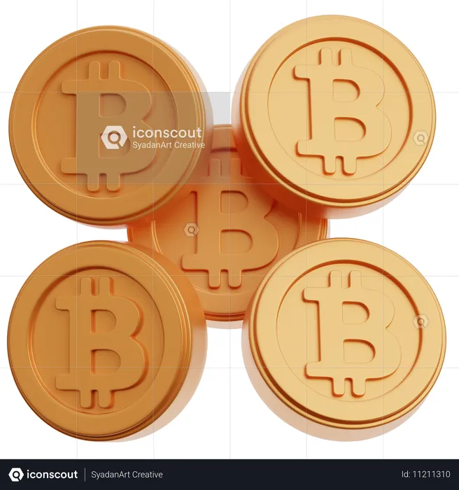 Moedas btc  3D Icon