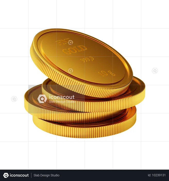 MOEDAS DE OURO  3D Icon